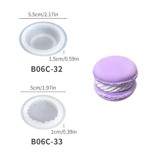 Macaron 3D Silicon Mold for Candle Soap Making Fondant Cake Molds