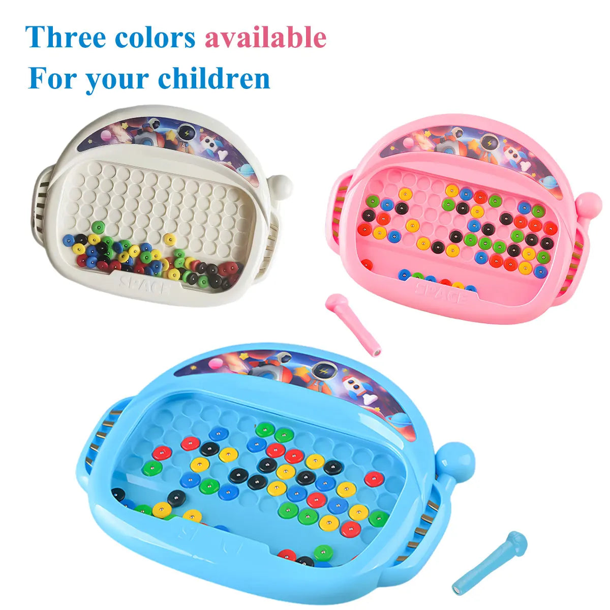1 PCS Children's Magnetic Doodle Board with Pen & Beads Drawing Toy