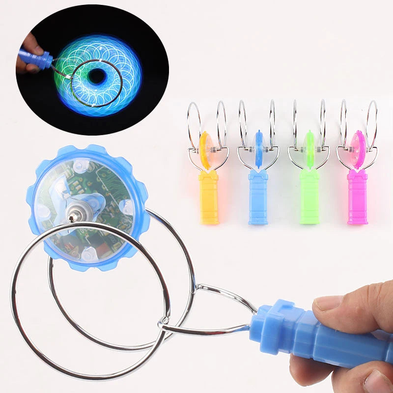 Led Magic Magnetic Orbit Spinning Top Toy Creative Hand Cranked Color