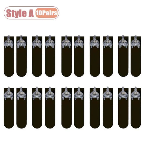 Cozy Cartoon Cat Egg Couple Socks Mid-Calf Warm Winter Maternity Wear