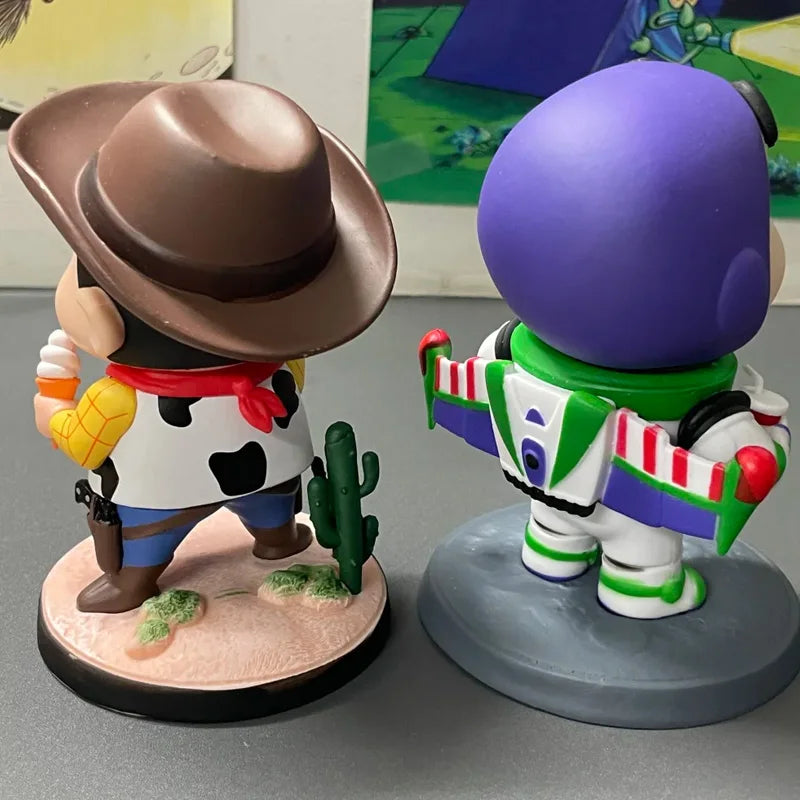 Cartoon Crayon Xiaoxin Cosplay Woody Buzz Lightyear Action Figure