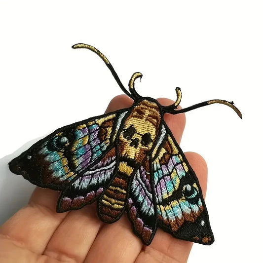 1PC Colorful Moths Embroidered Patch Iron On Sew On Patches For