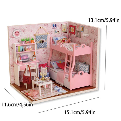 Kitten Mini Doll House 3D Puzzle Assembly Model Building Kit Creative