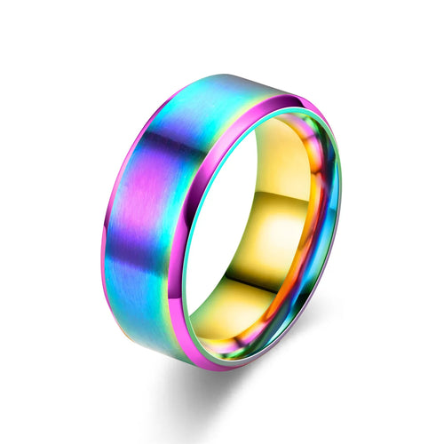 Classic 8mm Tungsten Mens Ring Surface Brushed Stainless Steel Ring