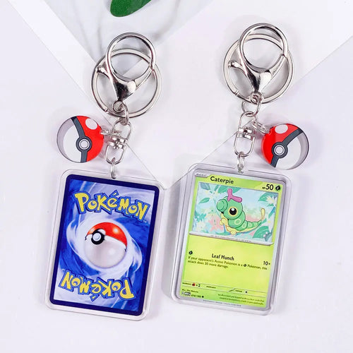 Pokémon Card Cute Acrylic Car Keychain Accessories Pikachu Charizard
