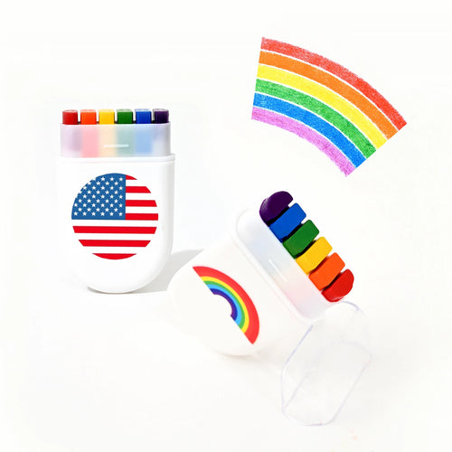 2 Pcs Rainbow Crayon Paint Color Set - Birthday Party Colorful Theme
