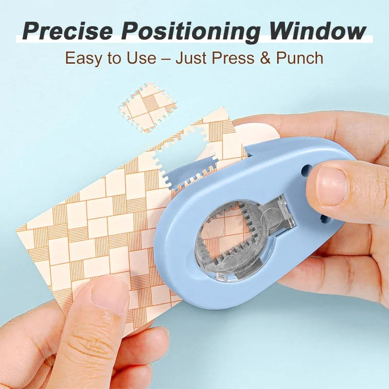 Stamp Shaped Paper Punch, Portable Hole Puncher for Crafts,