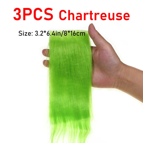 3PCS Fly Tying Artificial Synthetic Fluffy Fiber Long Hairy Craft Fur