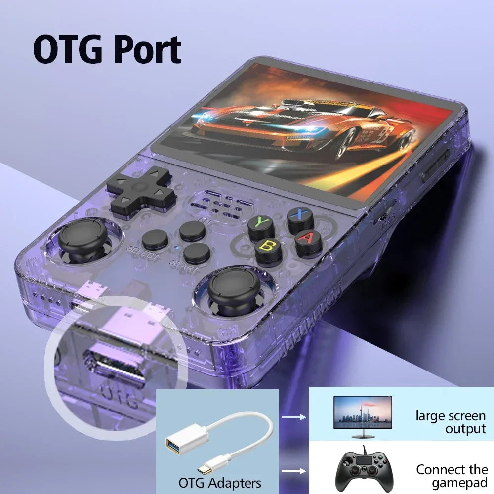 128GB/64GB R36S Retro Handheld Video Game Console Linux System 3.5