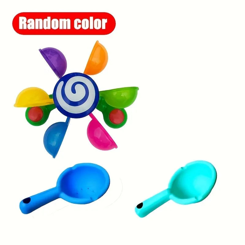 1pc Spinning Bath Toy Windmill, Fun Bathtime Sensory Play for Baby