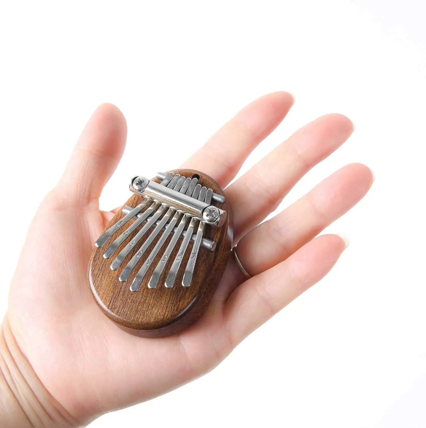 Mini 8-Key Kalimba Thumb Piano, Cute Instrument Pendant Keychain,
