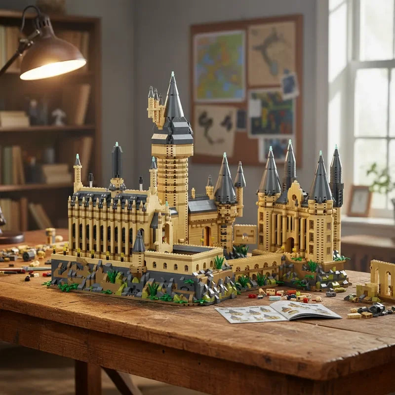 New Magic Hogwarts Castle Micro Building  Blocks Street View