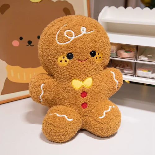Cute Santa Claus & Elk Snowman Gingerbread Man Plush Toys Stuffed