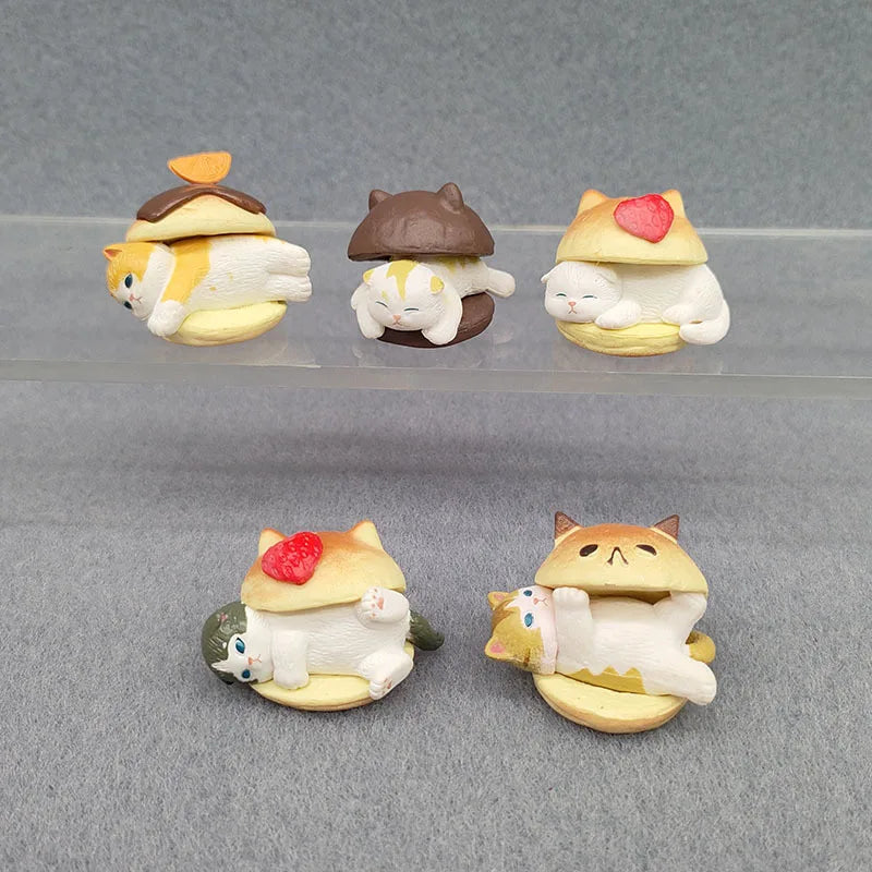 Burger Cat Blind Box Cats Action Figure Toy Model Decoration Ornaments