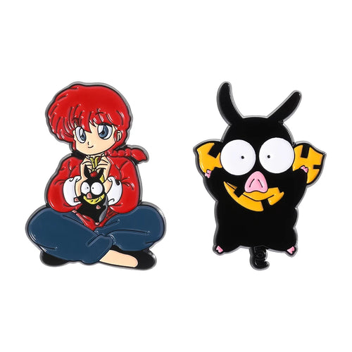 2-9pcs/set Cartoon Characters Collection Enamel Pins Cool Cute Anime