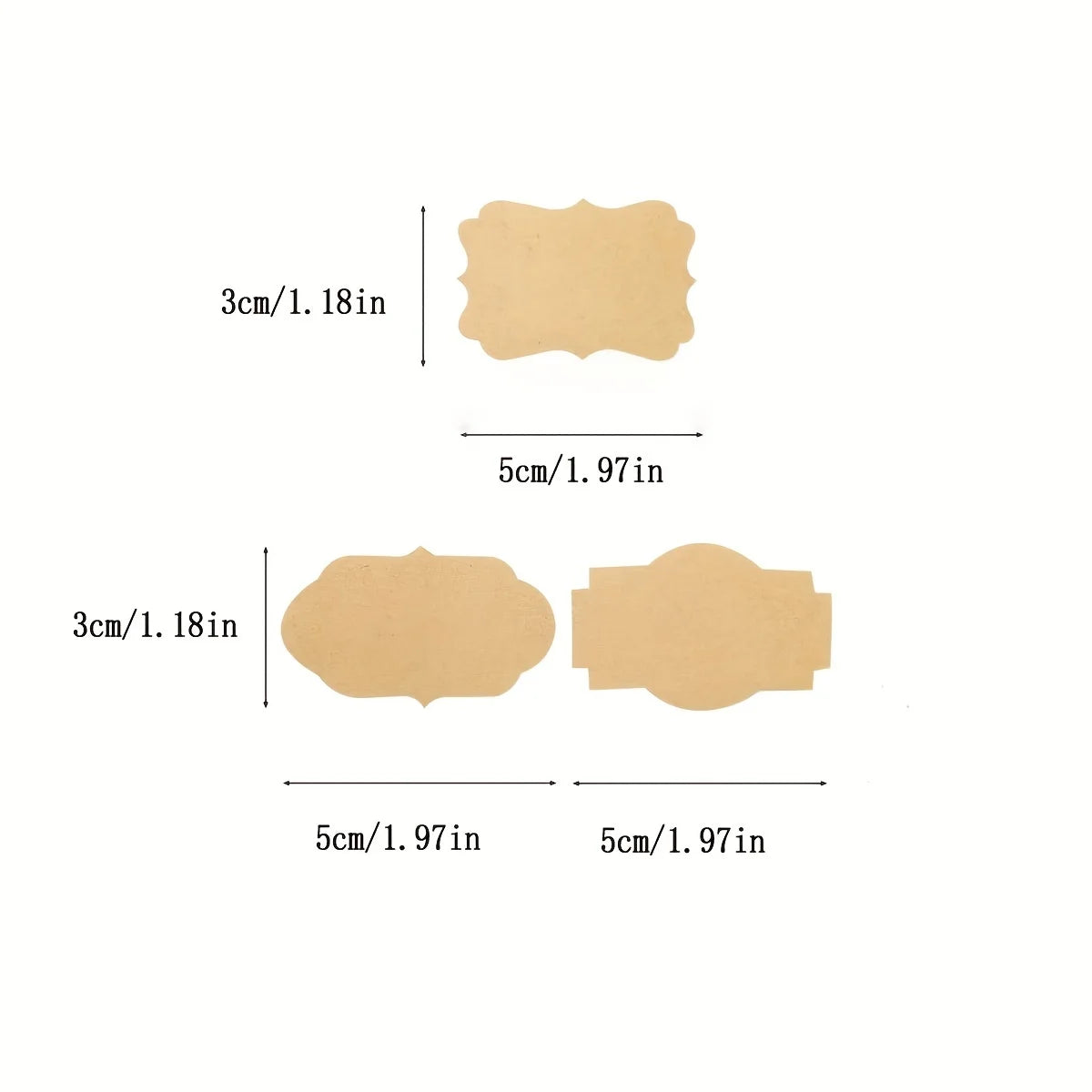 500pcs Rolled Gift Labels, Self-adhesive Paper Stickers For Cosmetics,