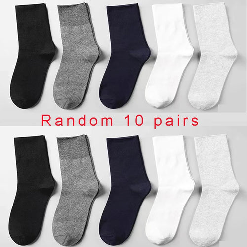 10PCS=5Pairs Loose Mouth Socks Diabetic Prevent Varicose Veins Cotton