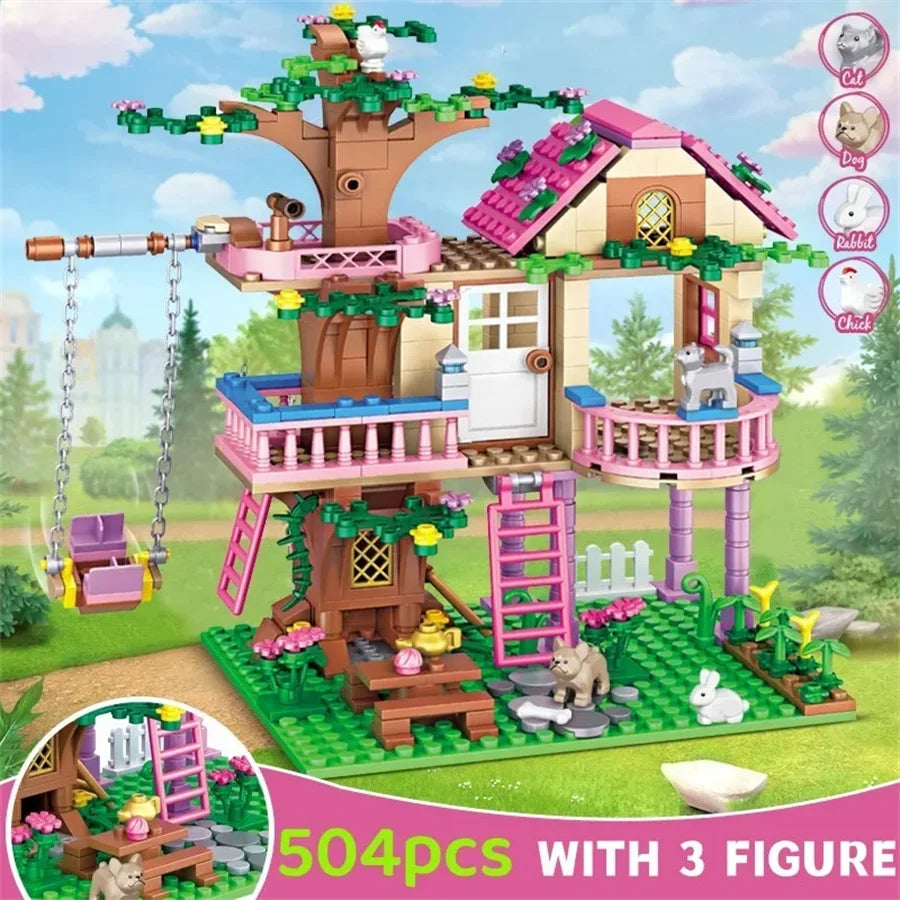Creative Girls Friends Friendship House Building Blocks Summer