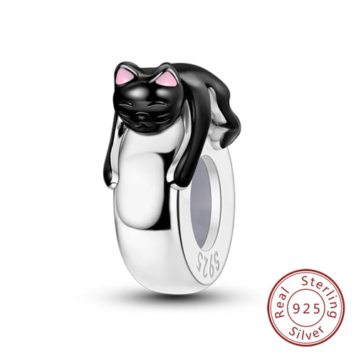 Fit Original Charms Beads 925 Sterling Silver Clip Charms Zircon