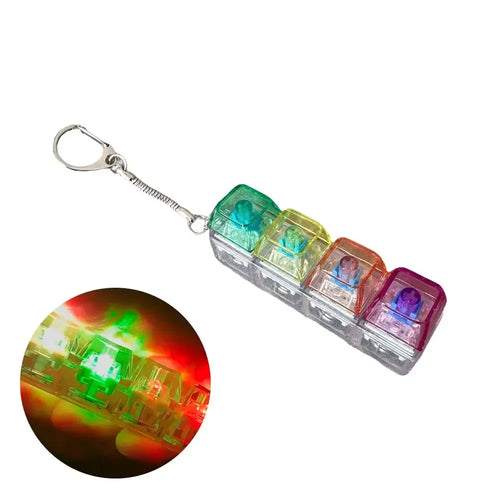 4 Keys Mechanical Keyboard Axis Tester Keychain Stress Relief Clicker