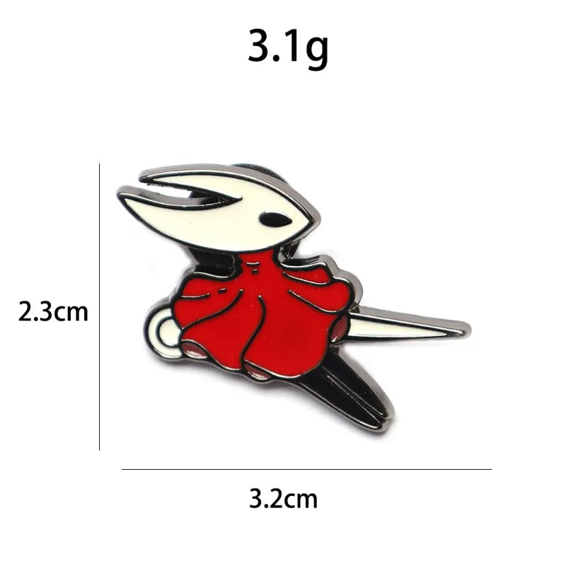 7pcs Hollow Knight Enamel Brooch Cool Character Pins Backpacks