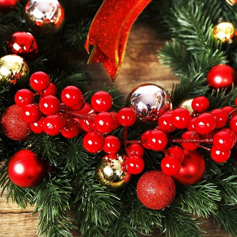 5/10/20Pcs Chritsmas Decoration Red Berry Branches Cherry Stamen For