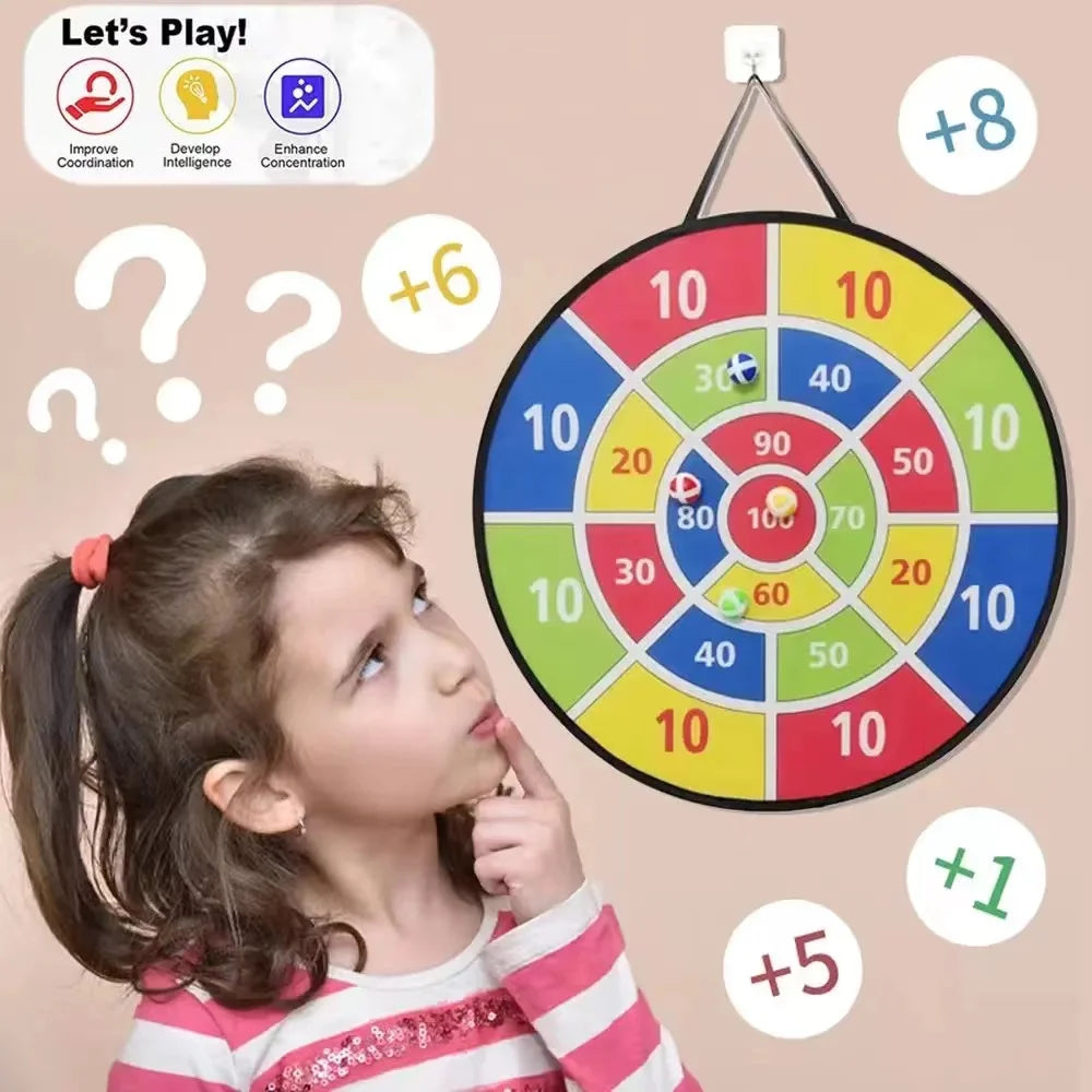 Children with sticky ball 74CM large dart board Family interactive