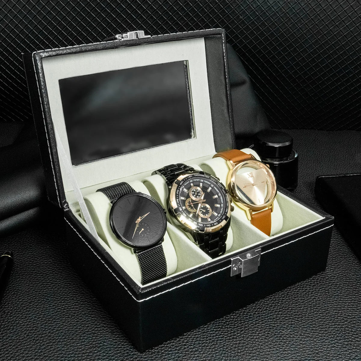 Hot Sale PU Leather Display Storage Collection Organizer watch box