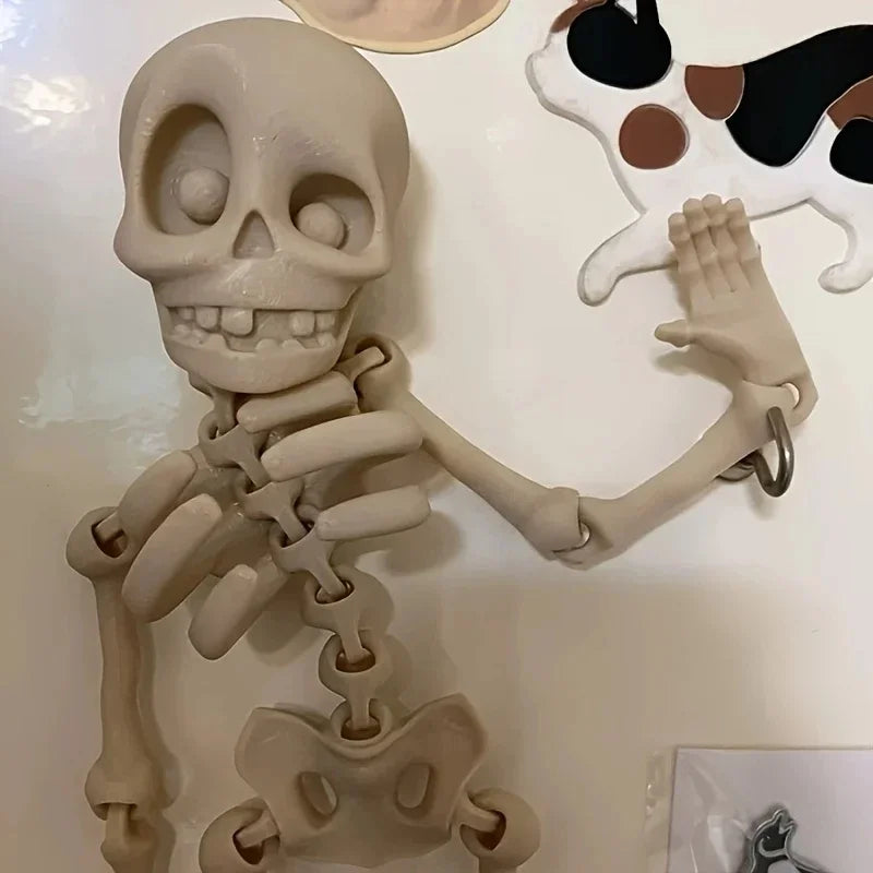 1Pc Magnetic Poseable Skull Fridge Magnet Funny Halloween Gift Easter