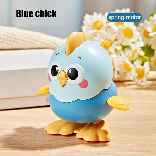 Novelty Clockwork Cartoon Jumping Chicken Toy,Interactive Crawling Toy