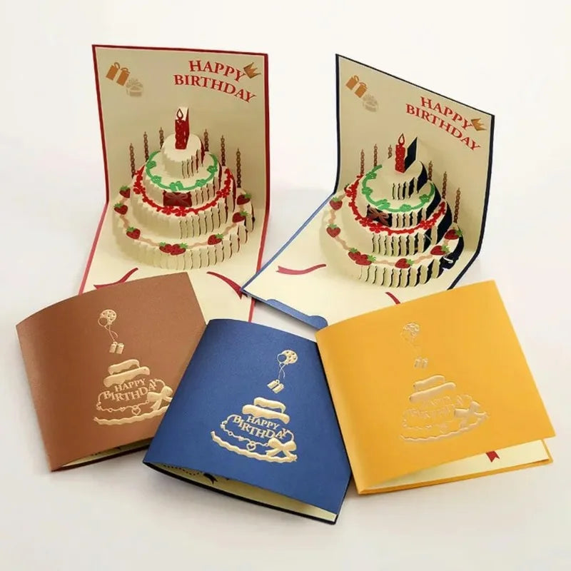 3D Pop Up Gift Card with Led Music Gift Cards Musical Birthday