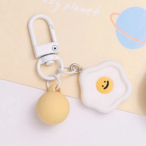 DIY Smiling Face Keychain Resin Heart Flower Cloud Charm Handmade