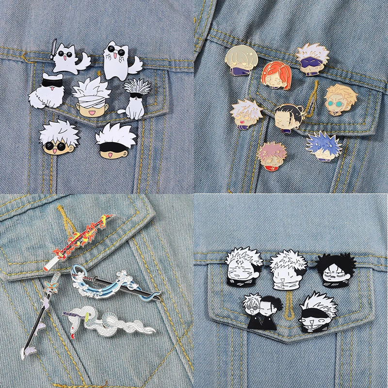 3-6pcs/Set Anime Collection Enamel Pins Custom Cartoon Character