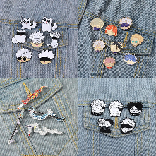 3-6pcs/Set Anime Collection Enamel Pins Custom Cartoon Character