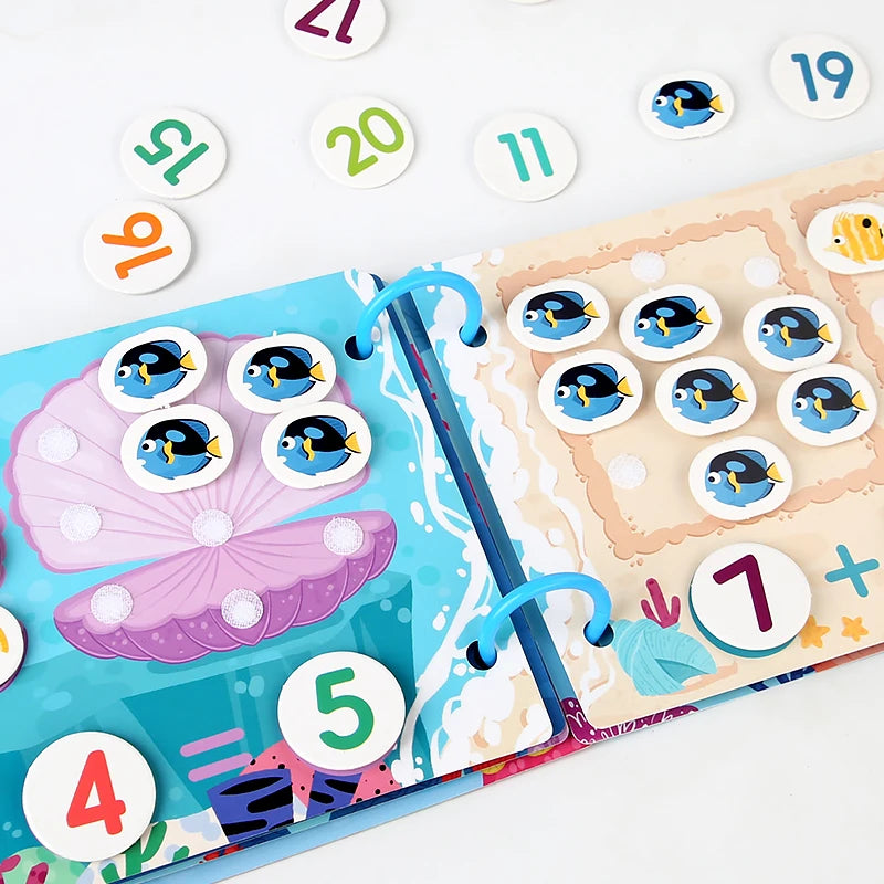 New Montessori Scene Stickers for Children DIY Hand-on Puzzle Reusable