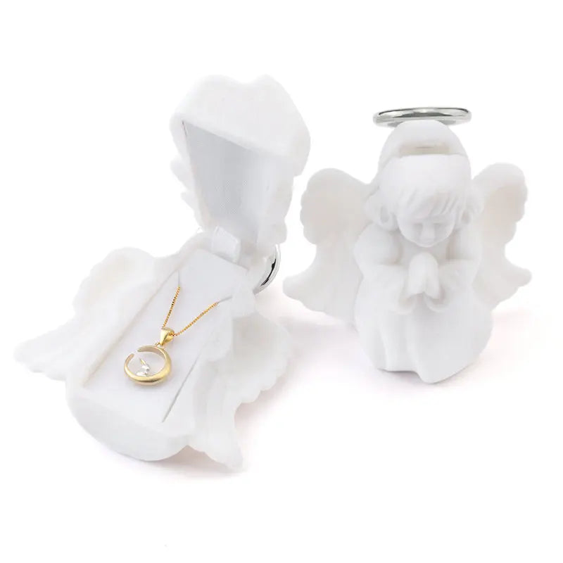 1 Piece Lovely Velvet Jewelry Box Container Wedding Ring Box for