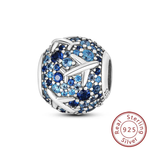 Fit Original Charms Beads 925 Sterling Silver Clip Charms Zircon