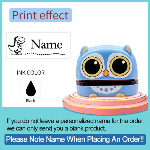‌Personalized Baby Name Stamp Set - Custom Waterproof Ink Seal for