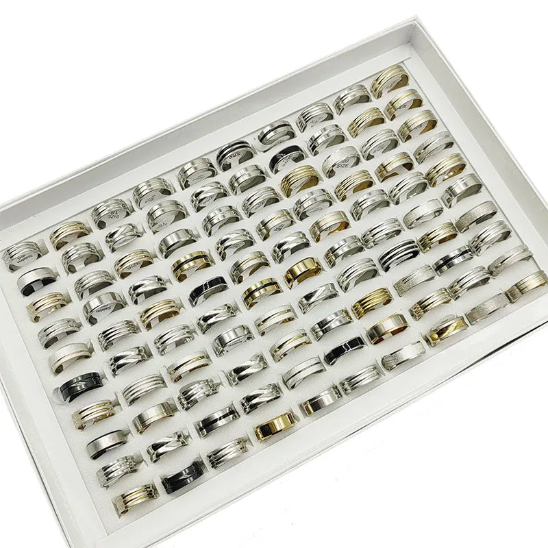 20pcs/Lot Factory Wholesale Hot Mix Style Simple Stainless Steel