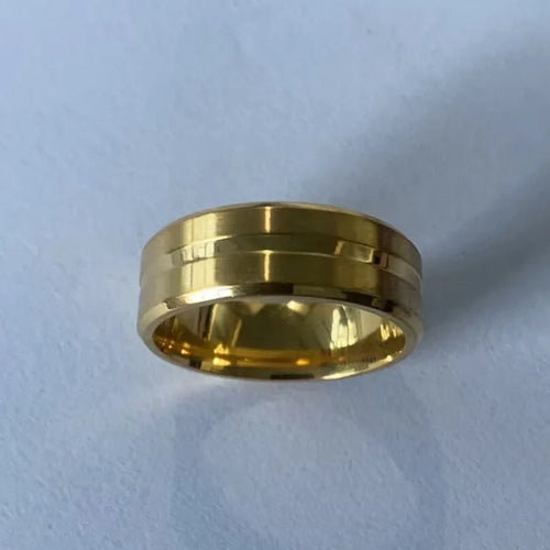 Fashion 8mm Men's Black Tungsten Wedding Band Rings Black Groove
