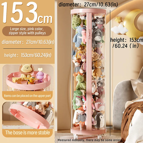 Transparent Doll Storage Box Plush Toy Organization Toy Storage Tube