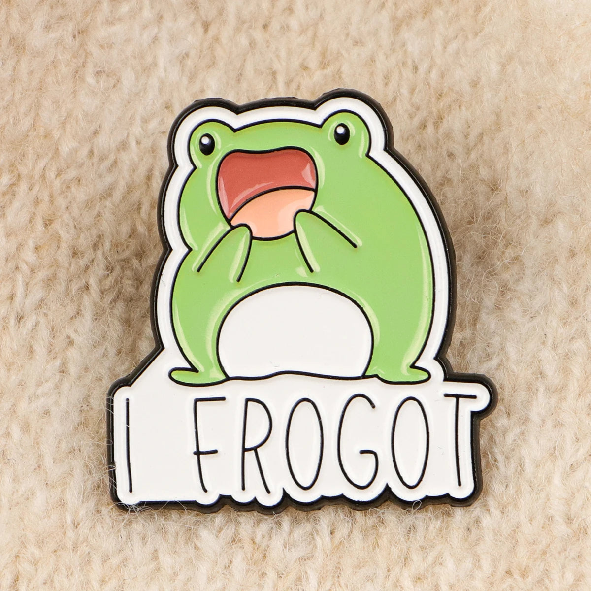 Black Cat Frog Quote Enamel Pin Rainbow Gay Brooch Badge on Backpack