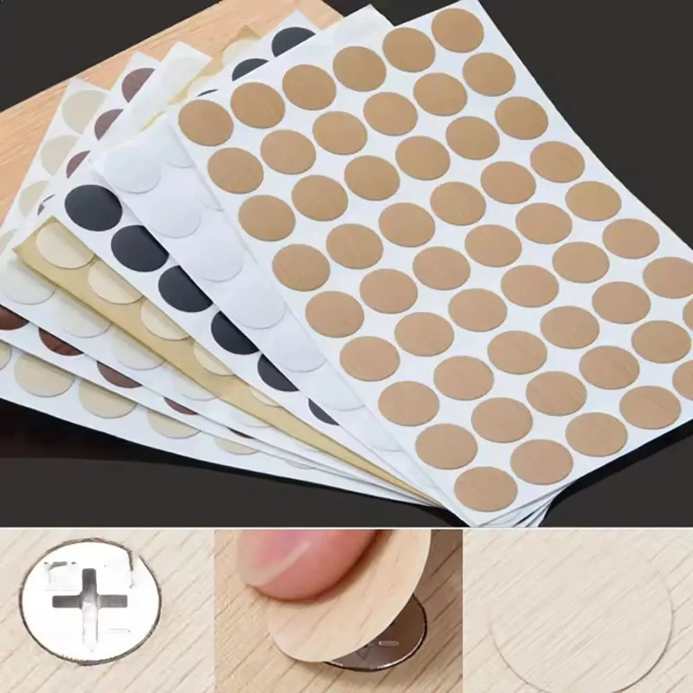 54Pcs/Set Wooden Furniture Self Adhesive Screw Cap Cover Hole Stickers