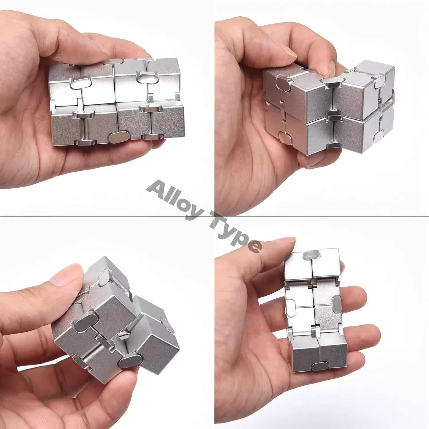 Alloy&Plastic Infinity Cube Fidget Toy Ultra-Durable Sensory Stress