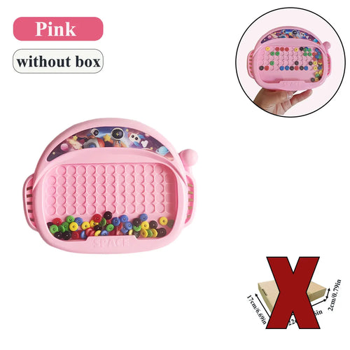 1 PCS Children's Magnetic Doodle Board with Pen & Beads Drawing Toy