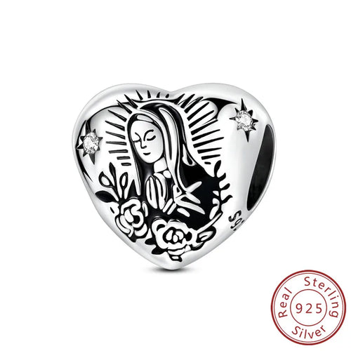 New Love Heart Shaped Charms 925 Sterling Silver Family Love