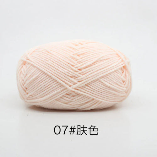 40-50g/Set 4ply Milk Cotton(80%) Knitting Yarn Needlework Dyed Lanas
