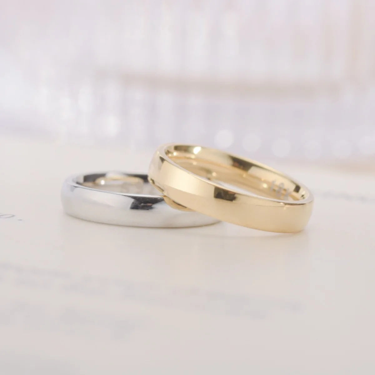 Gold Plated Ring Colour Fashion Women's Simple Couple's Wedding Ring