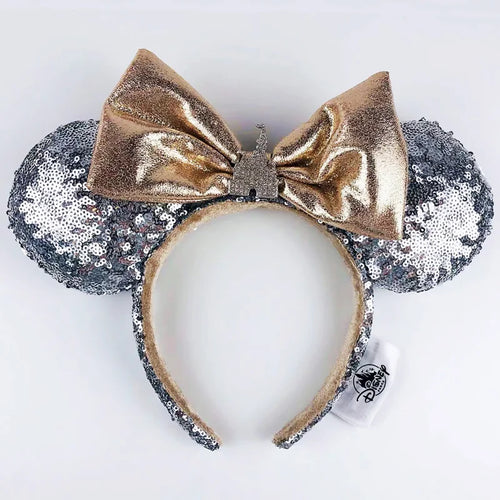 Disney Princess Headband Mickey Ear Rapunzel Snow White Sequin Bow
