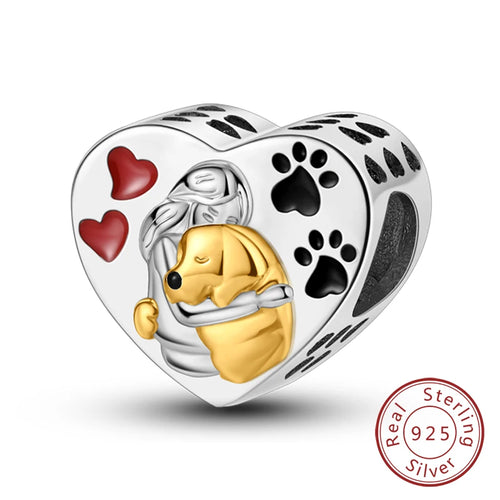 Hot Sale Charm Bead Pendant 925 Sterling Silver Firefly Love Heart